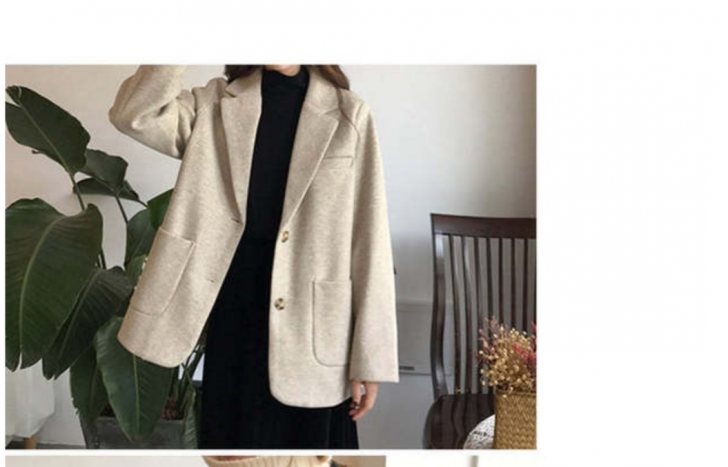 원터 투버튼 울자켓