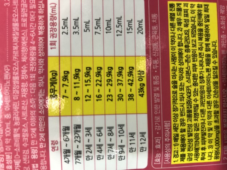 아이들 해열제 챔프 판매해요!