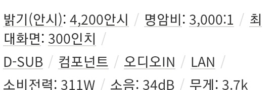 앱손 EB - 1930 중고빔프로젝터