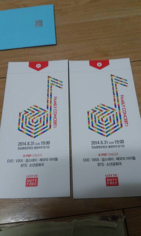 R석2장, A석4장 8/31 롯데면세점 CONCERT EXO/VIXX/걸스데이/제국의 아이들/BTS/소년공화국 R석2장, A석4장 8/31 롯데면세점 CONCERT EXO/VIXX/걸스데이/제국의 아이들/BTS/소년공화국